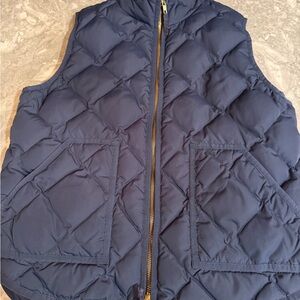 J. Crew Dark Blue Quilted Vest